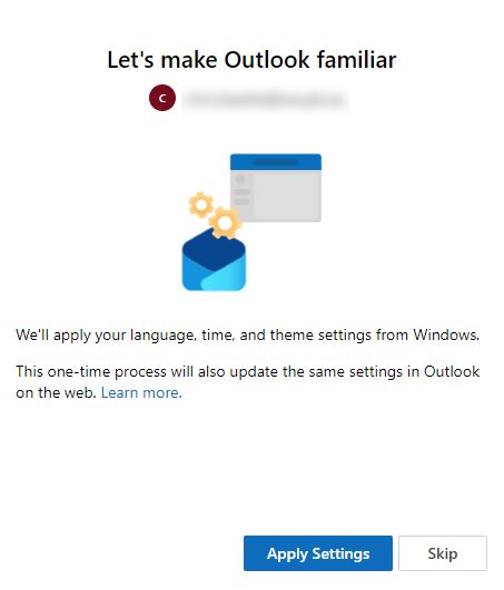 New Outlook Welcome